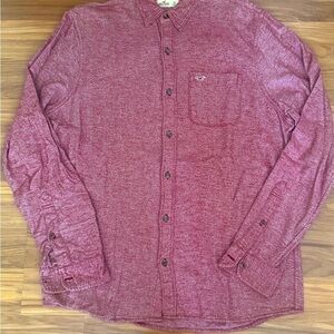 Hollister Men’s Red Button Up (XL)